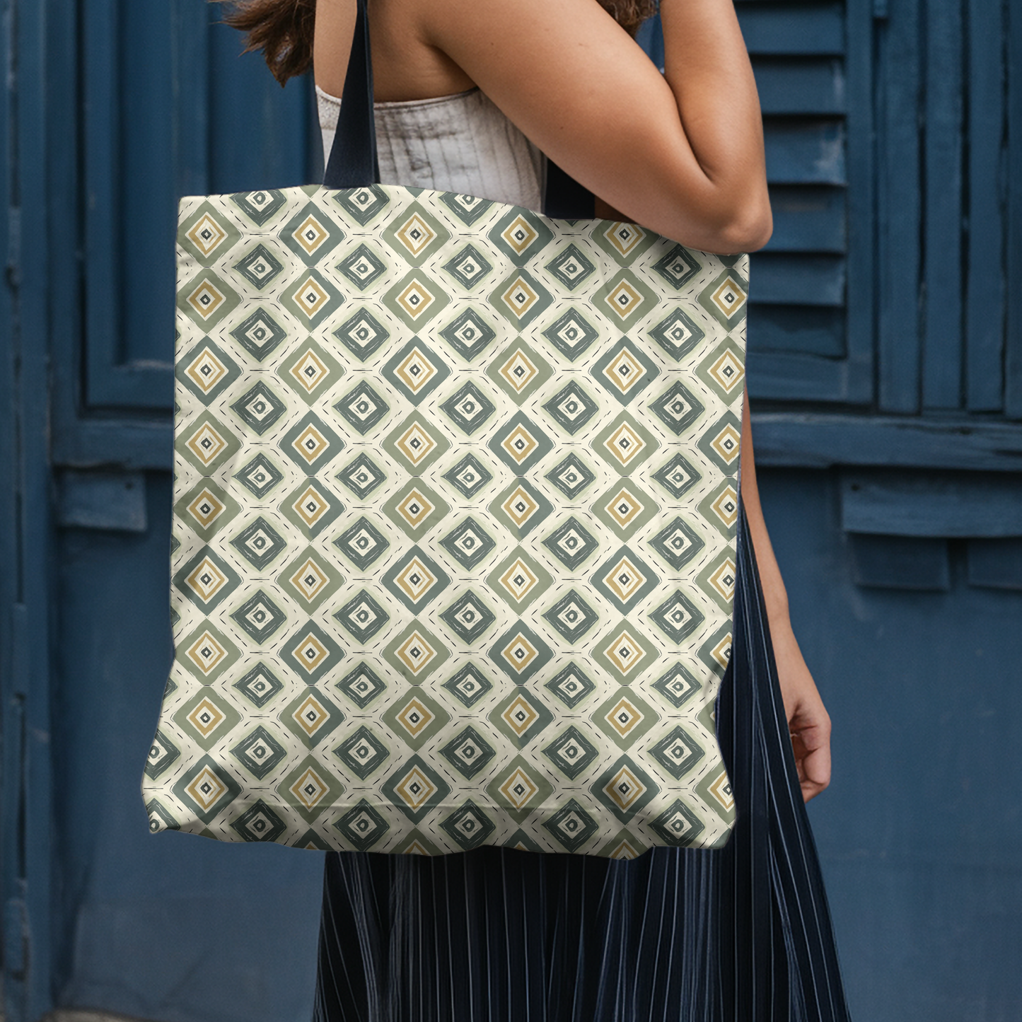 Boho Rhythms: Diamond Print Tote