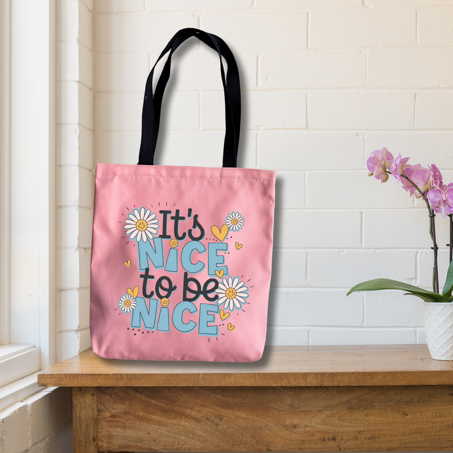 Motivational quote Printed tote bag
