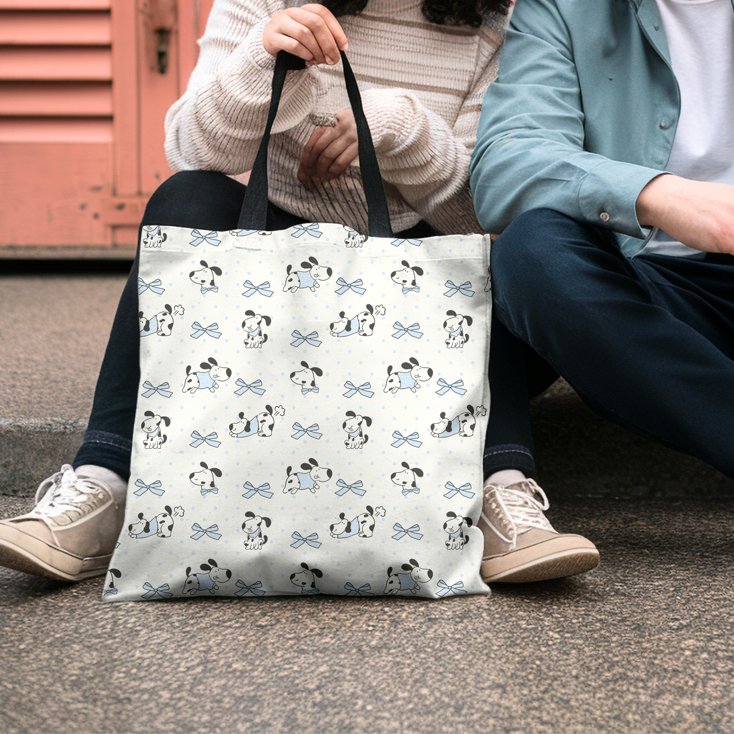 Dog Lover’s Dream Tote – Adorable Puppy Print, Reusable & Stylish