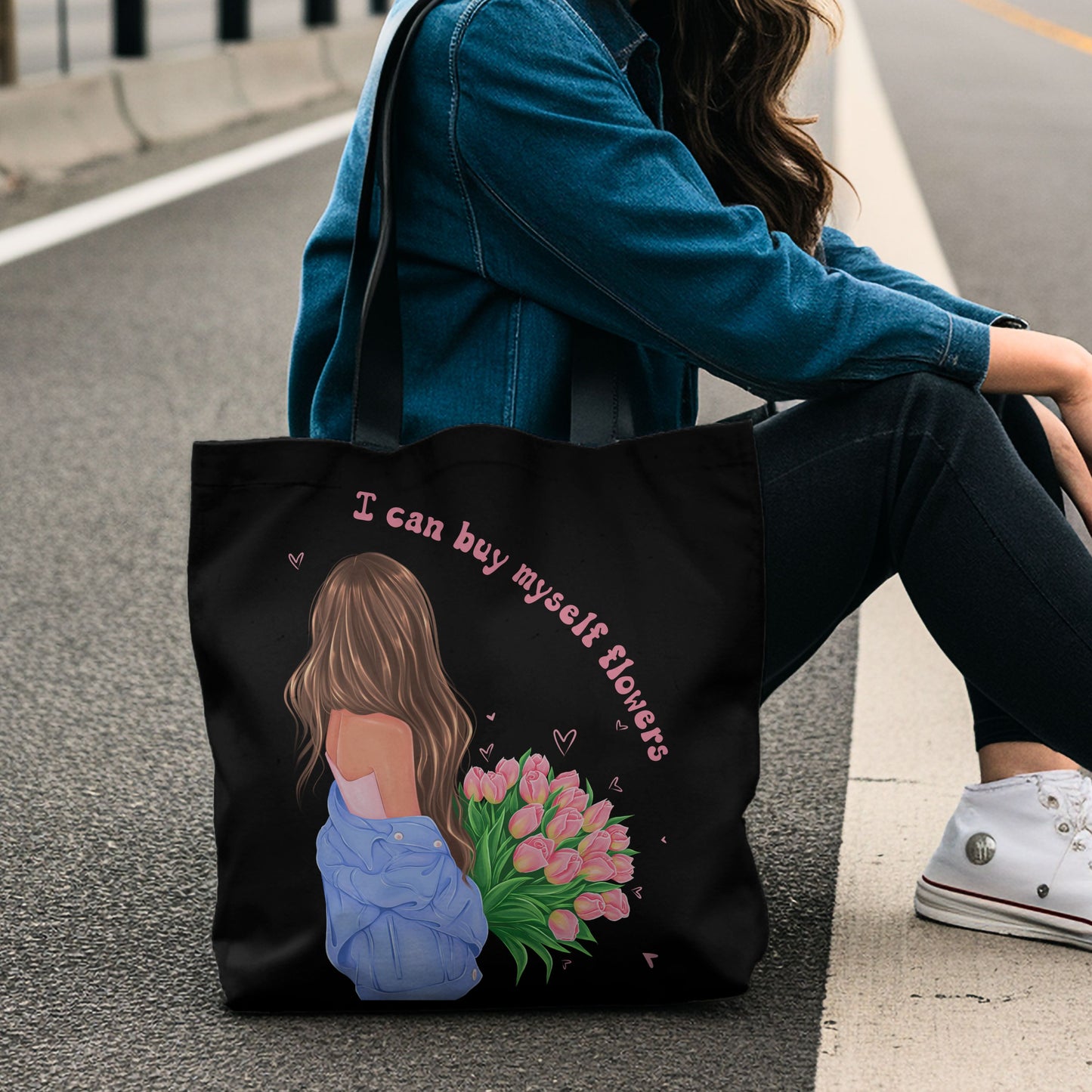 Girl Power Floral Tote