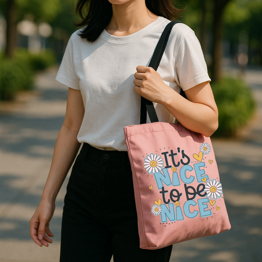 Motivational quote Printed tote bag